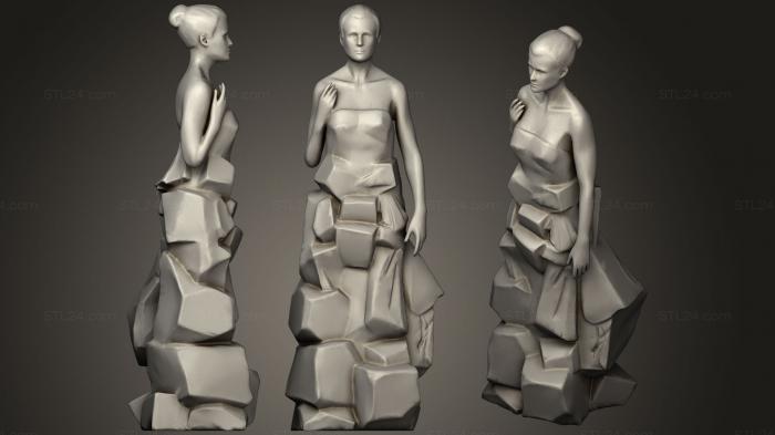 Статуэтки известных личностей (Статуя Грейс Келлис, STKC_0325) 3D модель для ЧПУ станка